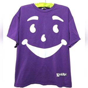Vintage Purple Grape Kool-Aid Man T-Shirt 100% Cotton Size Large